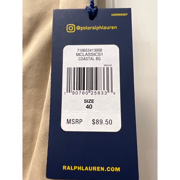 NWT Polo Ralph Lauren Men’s Classic Coastal Straight Cotton Chino Shorts Size 40 - Picture 6 of 12